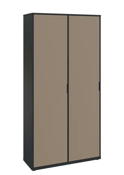 KSR6-81 L skříň šatní, 2x výsuvné ramínko, 2053x1022x400 mm, provedení levé, antracit/latte